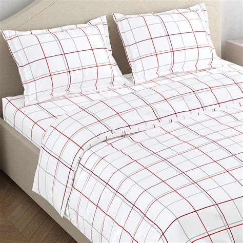 Buy Haus & Kinder Bedsheet,100% Cotton Double Bed Bed Sheet, 186 TC ...