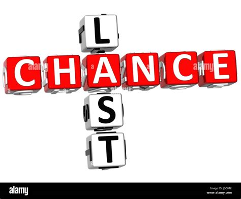 3D Last Chance Crossword on white background Stock Photo - Alamy