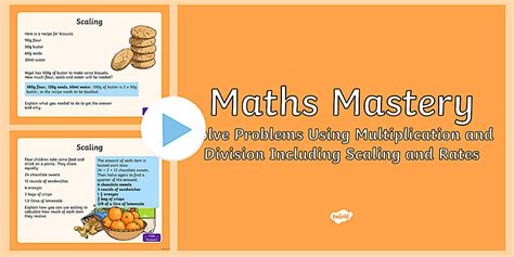 Year 5, Multiplication and Division, Scaling and Rates Maths Mastery
