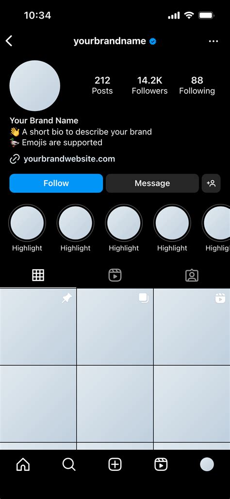 Instagram Profile (Dark Mode) Mockup Generator - Mockupduck