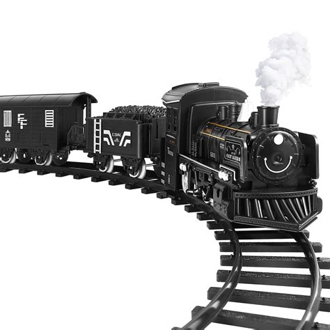 Electric Train Set For Kids Battery Powered Model Train Sounds ...