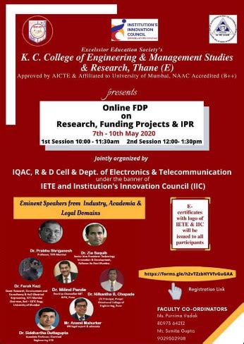 FDP on "Research, Funding Projects and IPR"