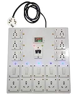 Buy Wooden Extension,Dual Pole MCB, Five 16/20A Sockets & Six 6 Amp ...