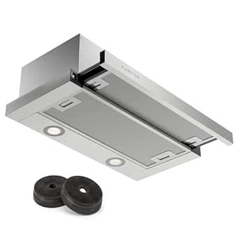Klarstein Cooker Hood 60cm, Extractor Fan for Kitchen w/Dishwasher Safe ...