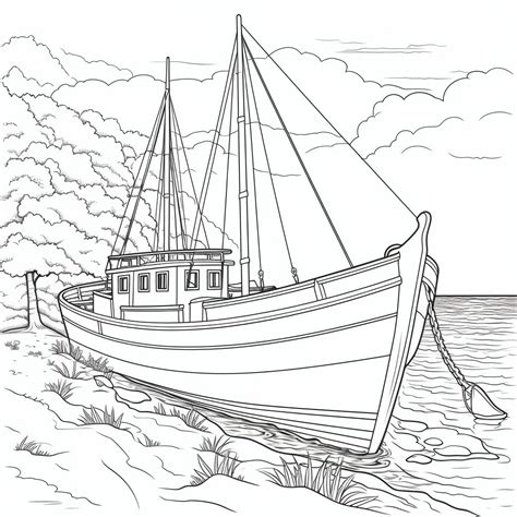 30 Boat Coloring Book Pages, Coloring Pages for Kids and Adults ...