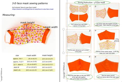 Image result for Free Face Mask Sewing Pattern PDF