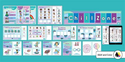 Chill Zone Calming Corner Activity and Decor Pack - Twinkl