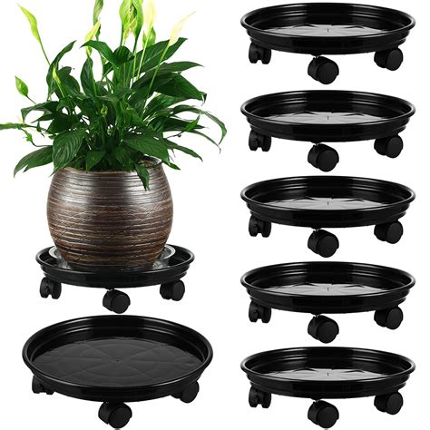 6 Packs Plant Caddy With Wheels 11 8 Plastic Rolling | Desertcart INDIA
