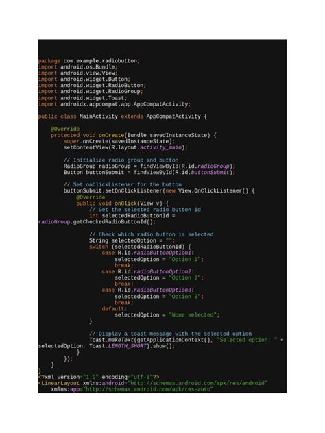 Radio Button in Android 的图像结果