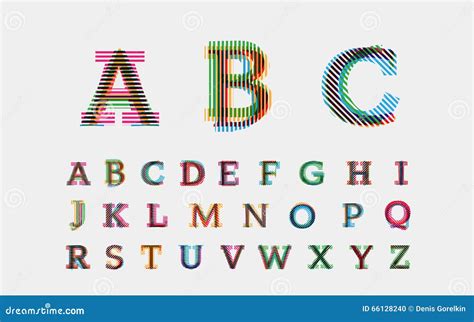 Alphabetic fonts stock vector. Illustration of colorful - 66128240