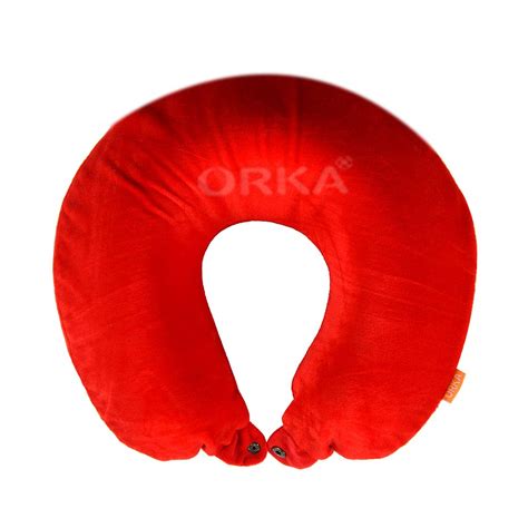 ORKA TRAVEL Supersoft U Neck Memory Foam Neck Pillow, Inflight ...