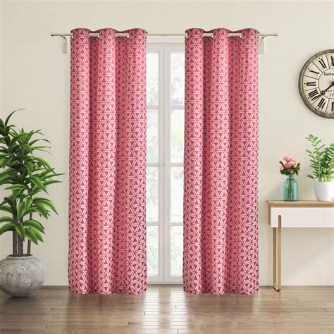 Buy Griffin Set of 2 Jacquard Blackout Door Curtains from Home Centre ...