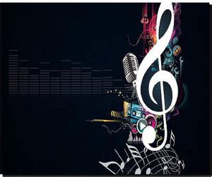 SKY DOT music musical notes abstract digital art Non Slip Base Mousepad ...