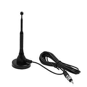 X AUTOHAUX Signal Antenna FM AM Radio Aerial Magnetic Base DC 12V for ...