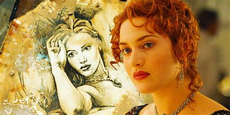 rose drawing titanic scene