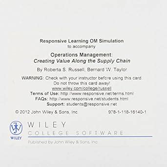 Buy Operations Management: Responsive Learning OM Simulation: Creating ...