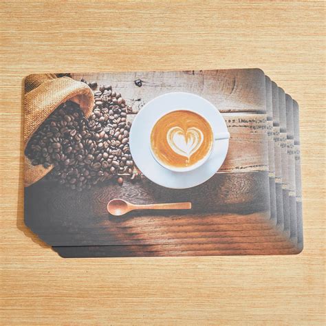Buy Corsica Mandarin Brew Set of 6 Polypropylene Printed Placemats from ...