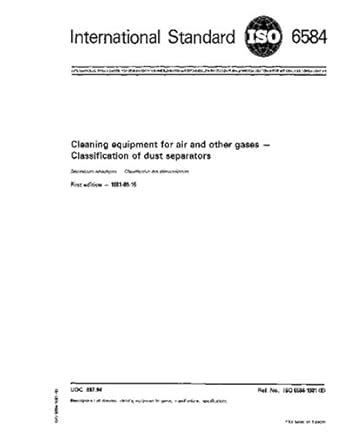 ISO 6584:1981, Cleaning equipment for air and other gases ...