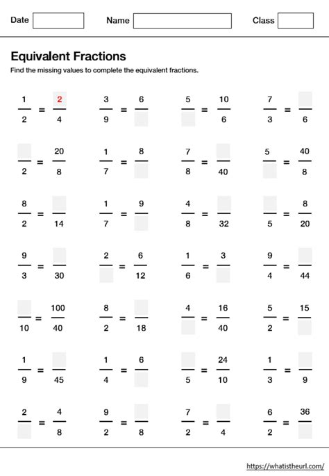 Equivalent fractions – Artofit