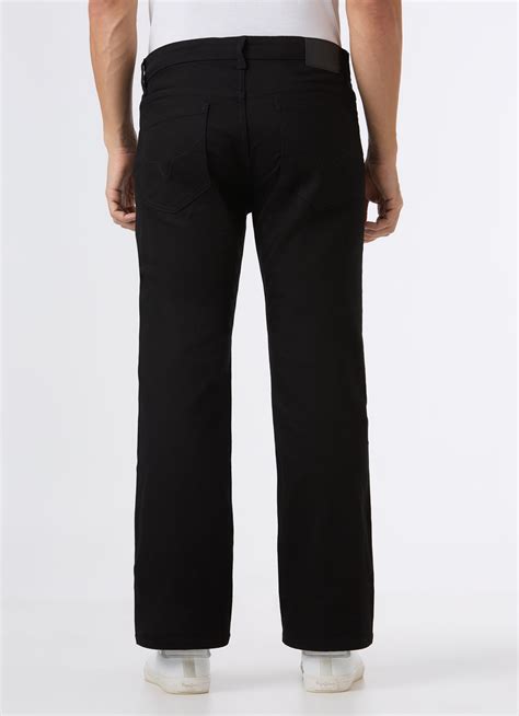 Men Black Mid Rise Bootcut Stretchable Jeans | Pepe Jeans India