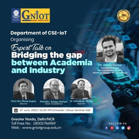 Expert Talk on Bridging The Gap Between Academia and Industry | GNIOT ...