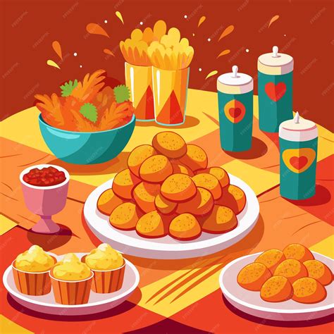 Premium Vector | Banquet Chicken Nuggets Crispy and Delicious Finger Food