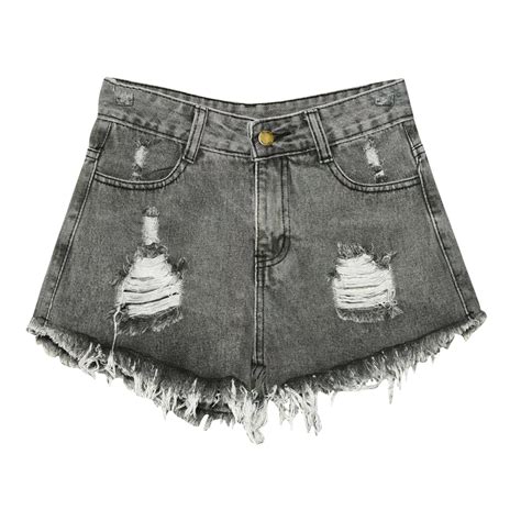 AherBiu Plus Size Jean Shorts for Women Frayed High Waisted Ripped ...