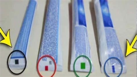 মাজনের টিউবের আলাদা রং বলে কোয়ালিটি? জানুন - Toothpaste color code ...