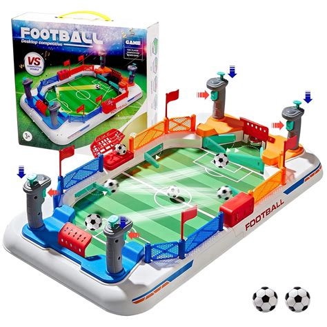 Couomoxa Upgrade Mini Football Games with 4 Flipper Drive Simulate Mini ...