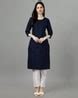 Buy Navy blue Kurtis & Tunics for Women by JK Design Studio Online ...