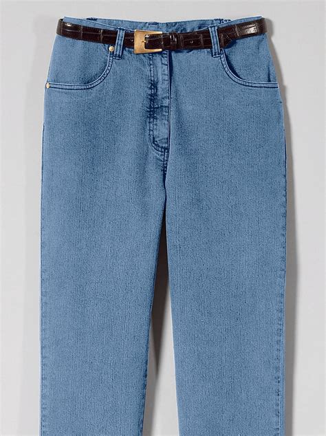 Jeans mit abgerundeten Taschen in blue-bleached | Witt