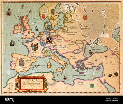 Map Of Europe 1600s