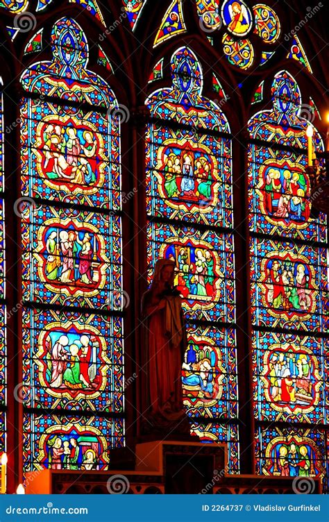 Medieval Stained Glass Window Stock Image - Image of beauty, eternal ...