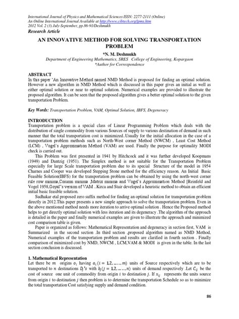 Image result for Solving Using Transportation Method