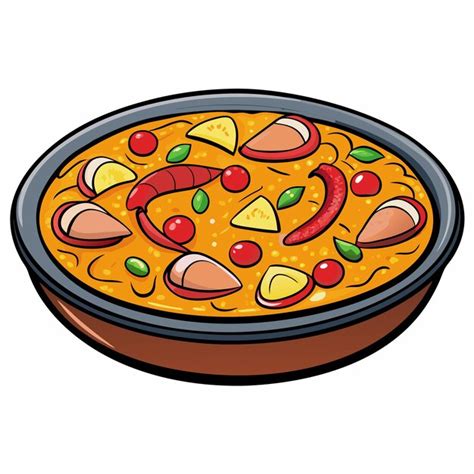 Paella food vector graphic presentation art | Premium AI-generated vector
