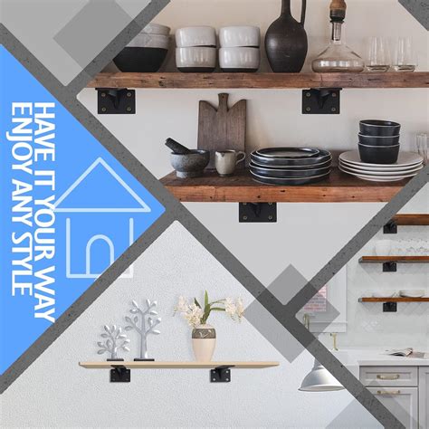 Buy CUZURLUV Shelf Bracket( Black) , 14” Quarter Inch (1/5) Thick- Max ...