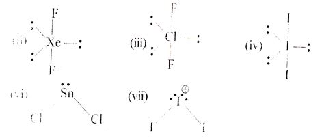 How many molecules or ions are linear in shape ? `{:(BeCl_(2),XeF_(2 ...