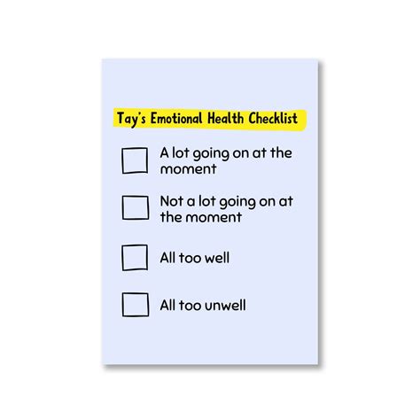 Buy Taylor Swift Poster - Tay's Emotional Health Checklist at Rs. 50 ...