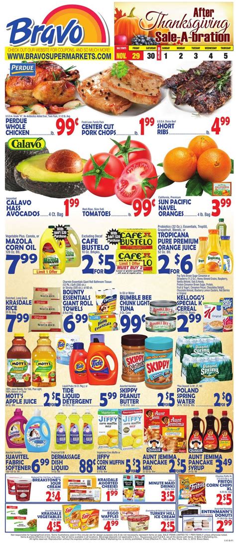 Bravo Supermarkets - Thanksgiving Ad 2019 Ad Circular - 11/29 - 12/05 ...
