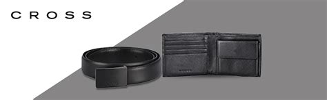 CROSS Men's Leather Belt & Wallet Combo Gift Set : Amazon.in: Clothing ...
