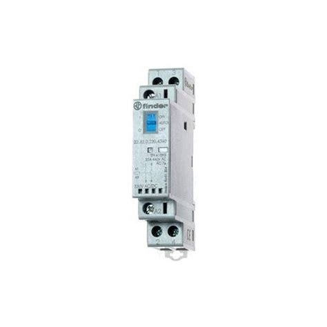 Contacteur 2NC 25A 24V AC/DC, AgSnO2, indicateur méca + LED + sélecteur