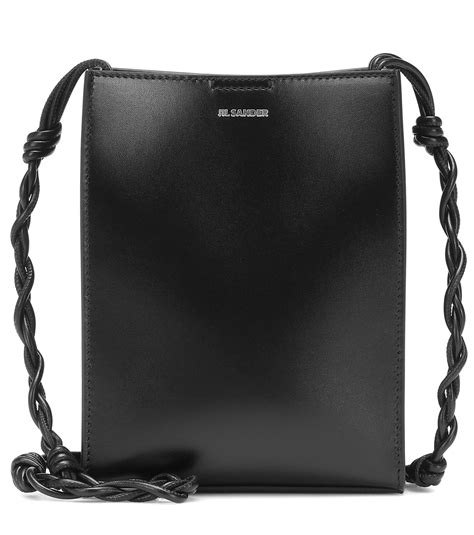 Jil Sander Tangle Small Leather Shoulder Bag in Black - Lyst