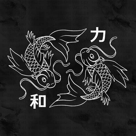 Koi Fish strength and Harmony Transfer Car Vinyl Decal - Etsy
