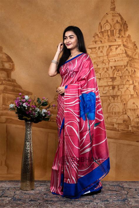 Pure Silk Saree with Abstract Print – SUBHAM GRAND