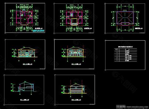 房屋设计图CAD经 典住宅户型平面设计图纸 - 迅捷CAD图库