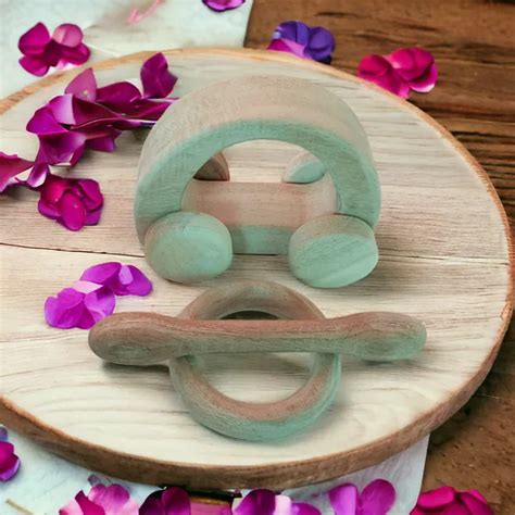neemtoys® Organic Neem Combo set of Hallow Car & Dumbbell & Ring ...