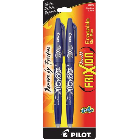Pilot FriXion Ball Erasable Gel Ink Pen, 2/Pkg., Blue - Walmart.com ...
