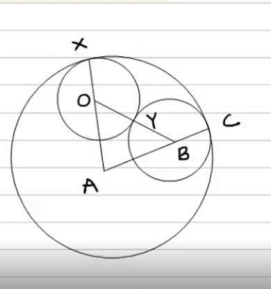 Two circle with centres A and B touch each other internally . Another ...