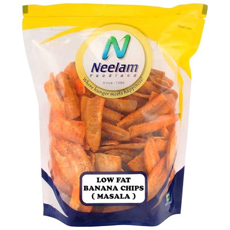 Neelam Foodland Low Fat Banana Chips Masala, 400g : Amazon.in: Grocery ...
