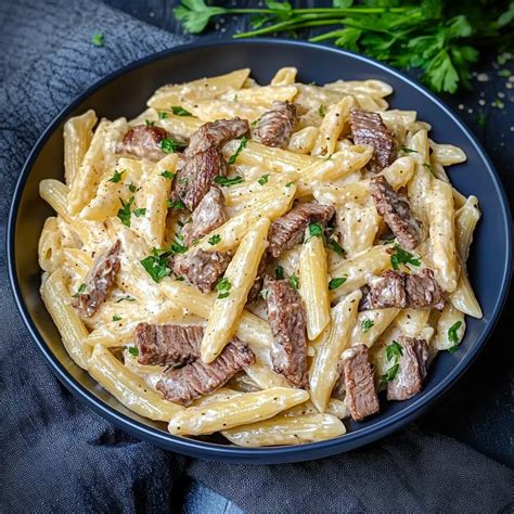 Irresistibly Creamy Steak Pasta for Comforting Delights